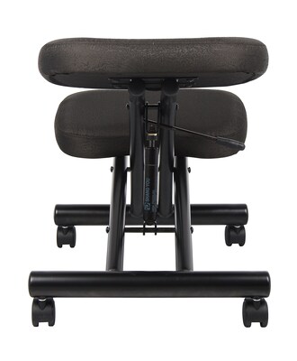 Boss Armless Fabric Ergonomic Kneeling Stool, Black (B248)