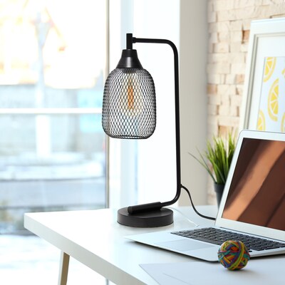 Elegant Designs LED Desk Lamp, 19", Matte Black Metal (LD1060-BLK-LB)