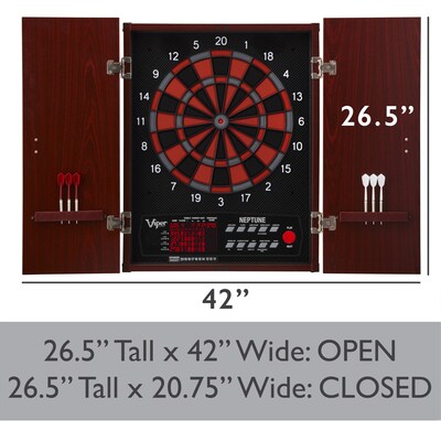 Viper Neptune Electronic Dartboard and Cabinet Hybrid, 15.5 Regulation Target (42-1023)