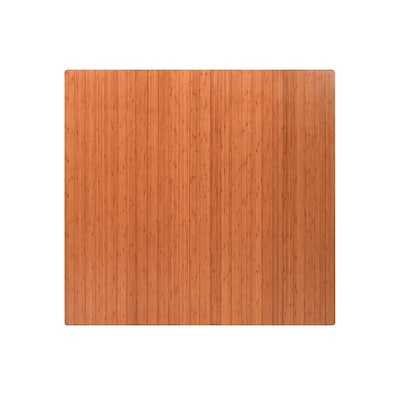 Anji Mountain Standard Bamboo Carpet & Hard Floor Chair Mat, 48 x 52, Walnut (AMB24051)