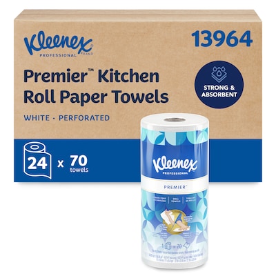 Kleenex Premiere Paper Towels, 1-ply, 70 Sheets/Roll, 24 Rolls/Pack (13964)