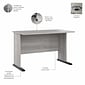 Bush Business Furniture Studio A 48"W Computer Desk, Platinum Gray (SDD248PG)