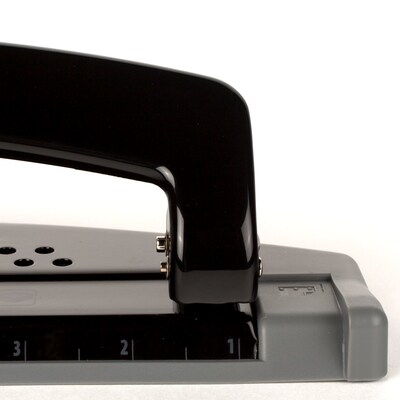 Swingline® SmartTouch™ Low Force 3-Hole Punch, 12 Sheet Capacity, Black/Gray (A7074134)
