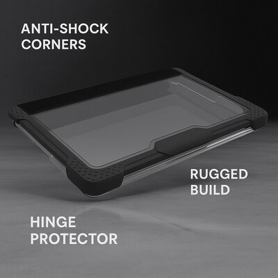 SaharaCase Venture Series Heavy Duty Case for Dell Chromebook 3100/3110/3120 Clamshell, Shock-Absorbing, Clear/Black