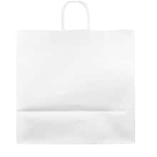 JAM Paper Kraft Gift Bag with Rope Handles, XX-Large, White, 24 Bags/Box (5131882B)