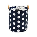 Honey-Can-Do Coastal Laundry Hamper, Canvas, Dark Blue/White (HMP-07872)