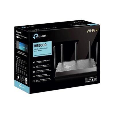 TP-LINK BE5000 Dual Band MU-MIMO WiFi 7 Gaming Router (Archer BE5000)