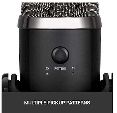 Blue Yeti Nano Multi-Pattern USB Condenser Microphone, Blackout (988-000400)