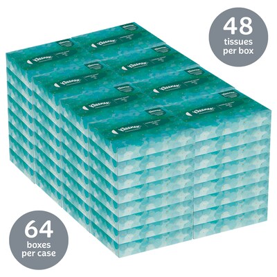 Kleenex Junior Facial Tissue, 2-ply, 48 Tissues/Box, 64 Boxes/Pack (21195)