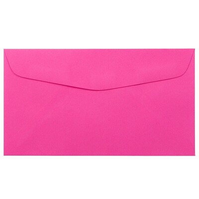 JAM Paper #6 3/4 Business Envelope, 3 5/8 x 6 1/2, Ultra Fuchsia Hot Pink, 50/Pack (1536507I)