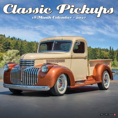 2027 Willow Creek Classic Pickups 12 x 12 Monthly Wall Calendar, Assorted Colors (59753)