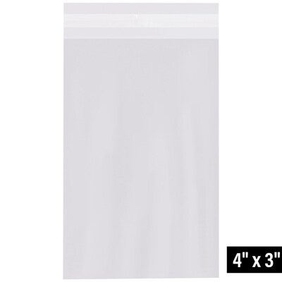 3 x 4 Reclosable Poly Bag, 1.5 Mil, Clear, 1000/Pack (PRR030415)