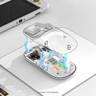 SaharaCase Cyberpunk Wireless Ergonomic Laser Mouse, Clear (KB69)
