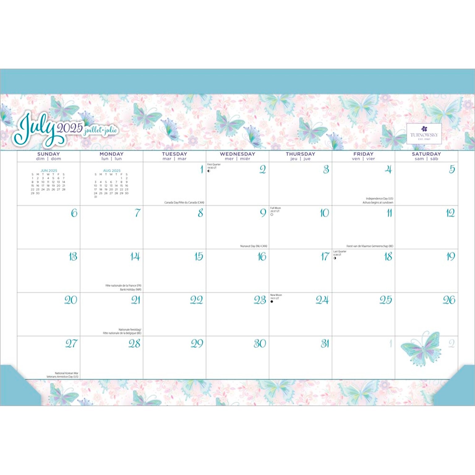 2025-2026 Plato House of Turnowsky 14 x 10 Academic Monthly Desk Pad Calendar  (9798330700042)