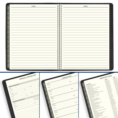 2026 AT-A-GLANCE Recycled 8.25" x 11" Weekly & Monthly Appointment Book Planner, Faux Leather Cover, Black (70-950G-05-26)