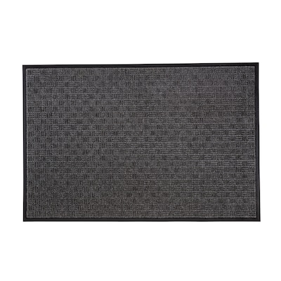 Floortex Doortex Ribmat Indoor / Outdoor Entrance Mat, 60 x 36, Charcoal (NREMFLLV0106)