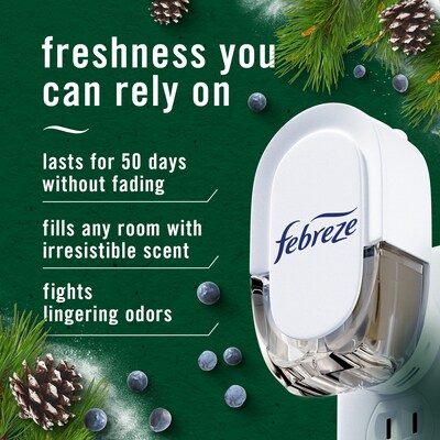Febreze Plug Air Freshener Scented Oil Refill, White Pine & Berry, 0.87 oz., 2/Pack (03424)