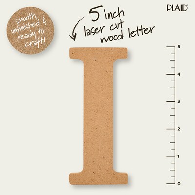 Plaid MDF Letters, Brown Oxide, 12/Pack (PDE63562-12)