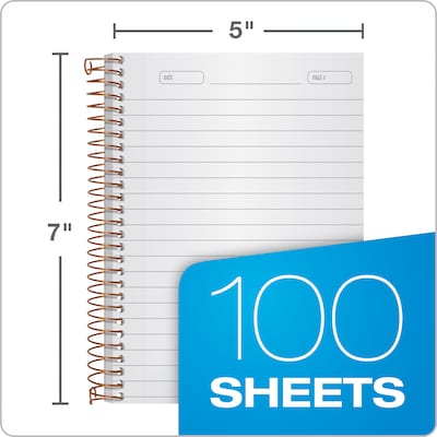 Ampad Gold Fibre 1-Subject Notebook, 5 x 7, College Ruled, 100 Sheets, Green (20-801R)