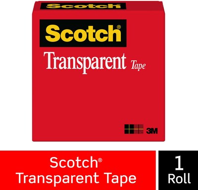 Scotch® Transparent Tape Refill, 3/4" x 36 yds. (600)