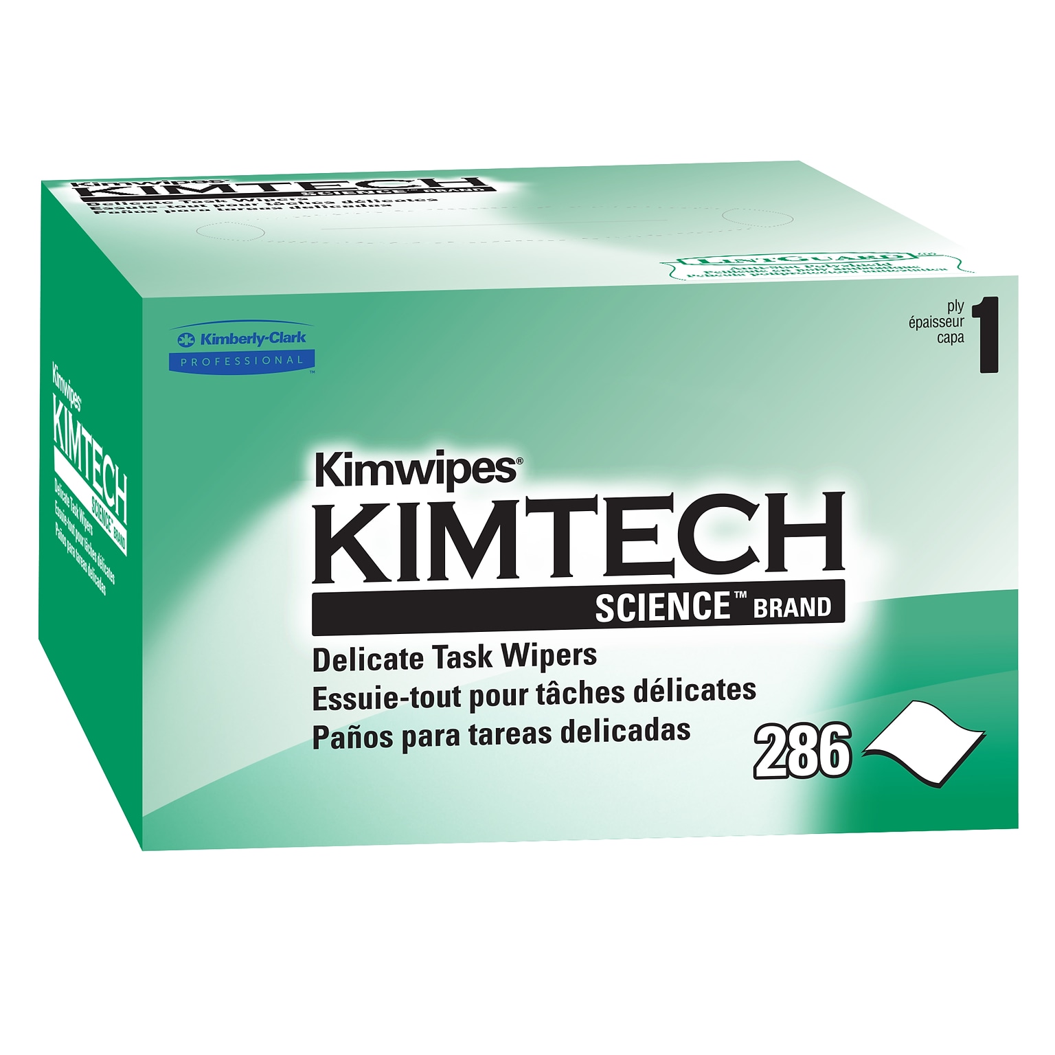 Kimtech Science Kimwipes Delicate Task Wipers, White, 286 sheets/Box, 30 Boxes/Carton (34120)