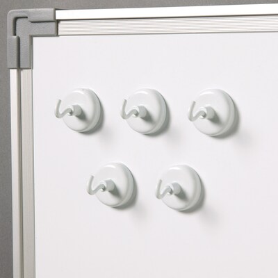 Learning Resources Magnetic Hooks, Strong Magnetic Hooks, White, Set of 5