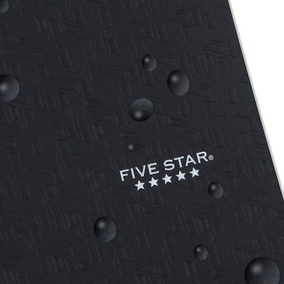 Five Star Stay Put  3-Hole Punched 2 Pocket Plastic Folder, Black (333420G-ECM26)
