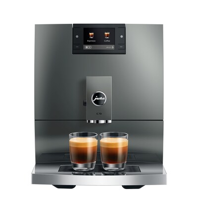 Jura C9 2-Cups Coffee & Espresso Machine Combination, Piano Inox (15751)