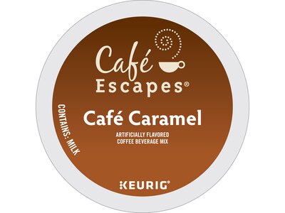 Cafe Escapes Cafe Caramel Coffee Keurig® K-Cup® Pods, 96/Carton (GMT6813CT)