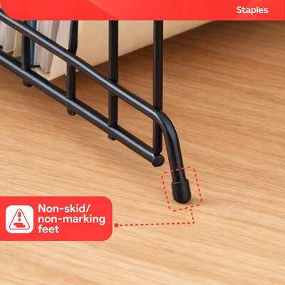 Staples Metal Incline Sorter, Black (10855)