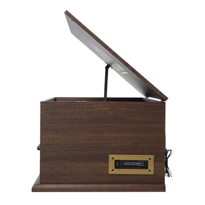 Victor State 7-in-1 Turntable Music Center w/ 3-Speed Record Player, CD/MP3/Cassette, FM, Dual Bluetooth In/Out, Espresso