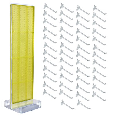 Azar Studio Base 60 x 17 Pegboard Floor Display, Yellow (700770-YEL-6C50)