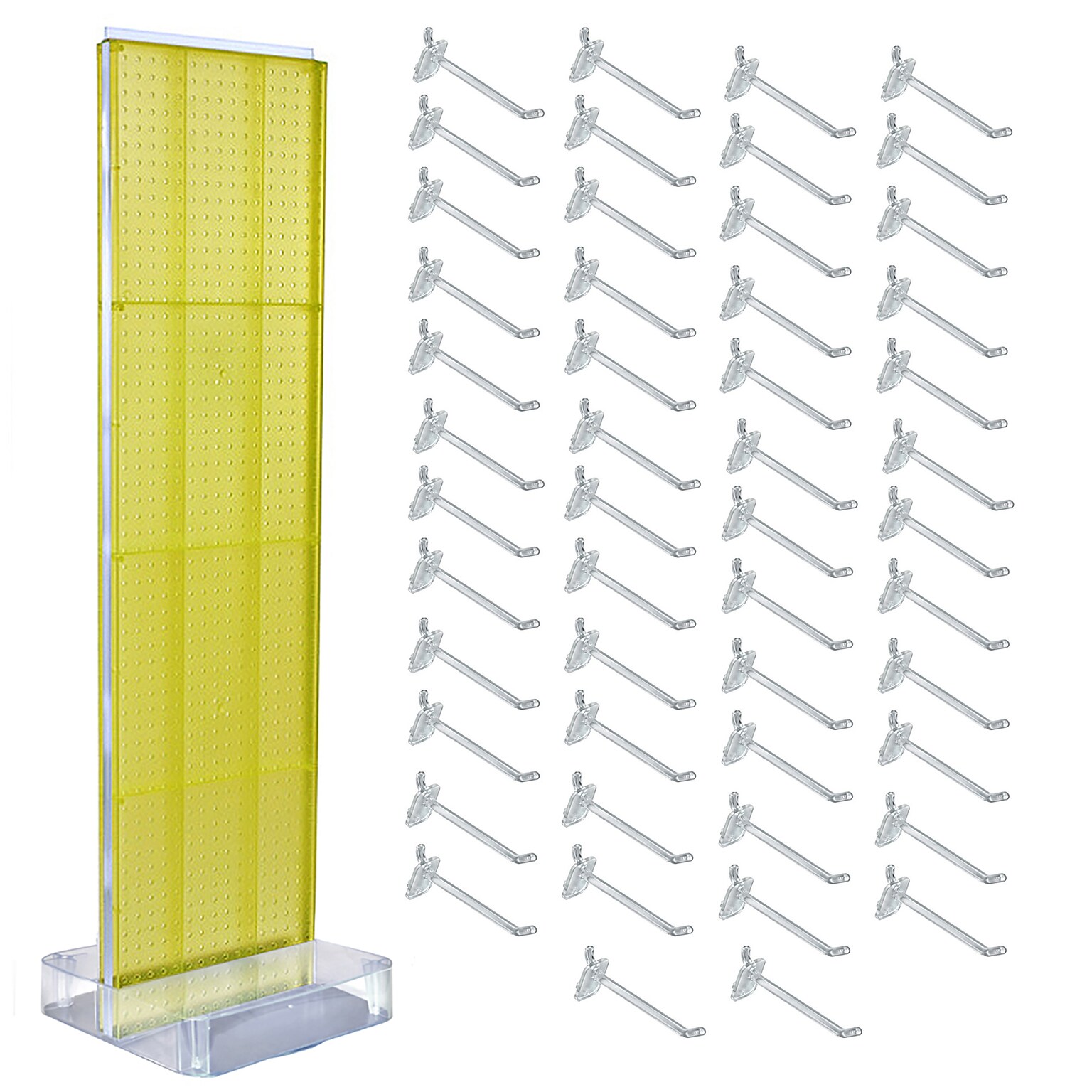 Azar Studio Base 60 x 17 Pegboard Floor Display, Yellow (700770-YEL-6C50)