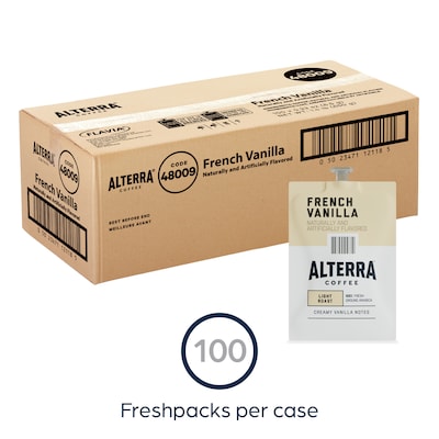 Alterra French Vanilla Coffee Flavia Freshpack, Light Roast, 100/Carton (MDRA183)