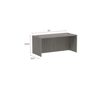 Alera Valencia Series 65" Straight Front Desk Shell, Gray (ALEVA216630GY)