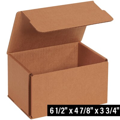 Corrugated Mailers, 6 1/2" x 4 7/8" x 3 3/4" Kraft, 50/Bundle (MLR4K)