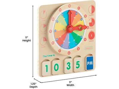 Flash Furniture Bright Beginnings Telling Time Learning Board (MK-MK11145-GG)