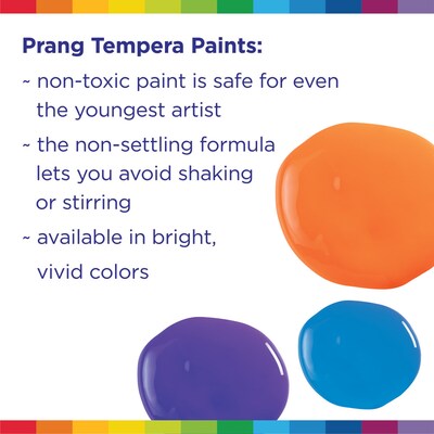 Prang Ready-to-Use Washable Tempera Paint, Red, 16 oz. (21601)