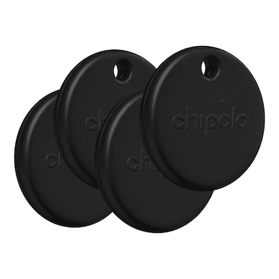 Chipolo POP Bluetooth Tracker, Black, 4/Pack (RWS.0000007)