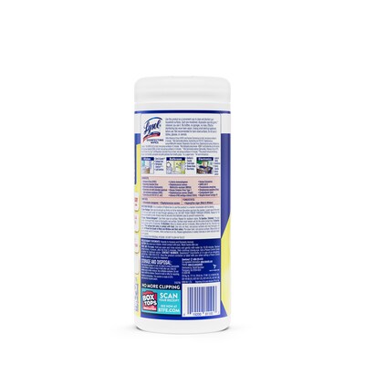 Lysol® Disinfecting Wipes, Micro-Lock Fibers, Citrus Scent, 35 Wipes/Canister (81145)