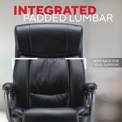 Quill Brand® Lockland Bonded Leather Big & Tall Managers Chair, Black (53235)