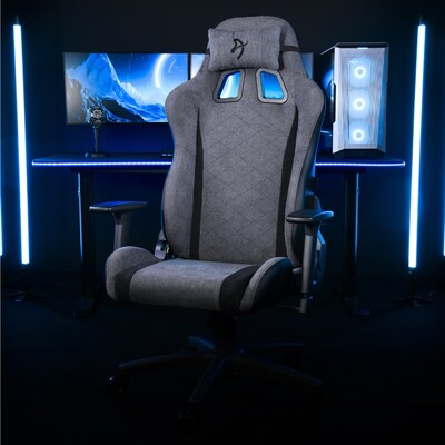Arozzi Avanti Soft Fabric Ergonomic Racing Gaming Chair, Ash (AVANTI-SFB-ASH)