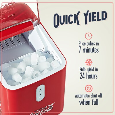 Coca-Cola Countertop Ice Maker, Plastic (CKICEBSC26CR)