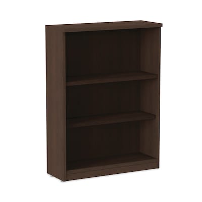 Alera Valencia Series Bookcase, Three-Shelf, 31 3/4w X 14d X 39 3/8h, Espresso (ALEVA634432ES)