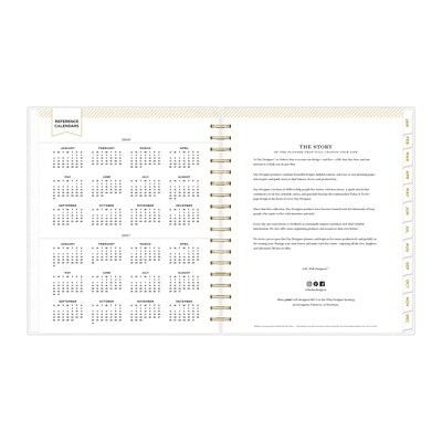 2026 Blue Sky Day Designer 10" x 8" Weekly & Monthly Personal Organizer, Plastic Cover, Rugby Stripe Black (154640)