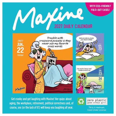 2027 TF Publishing Maxine Daily 5.25" x 5.25" Daily Day-to-Day Calendar, Multicolored (27-3014)
