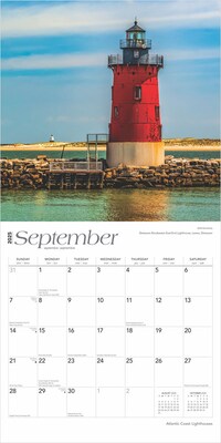 2025 BrownTrout Atlantic Coast Lighthouses 12" x 12" Monthly Wall Calendar (9781975475079)