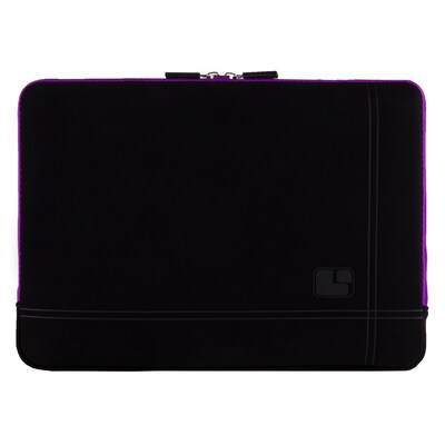 Vangoddy Microsuede Laptop Sleeve for 13.3 Laptop, Black/Purple