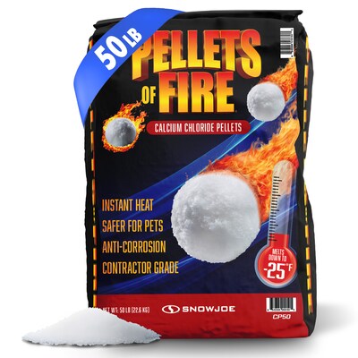 Snow Joe Pellets of Fire Ice Melt Pellets, 50 lb. Bag (CP50)
