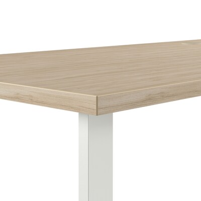 Bush Business Furniture Hustle 72"W L Shaped Computer Desk with Metal Legs, Natural Elm (HUS002NE)